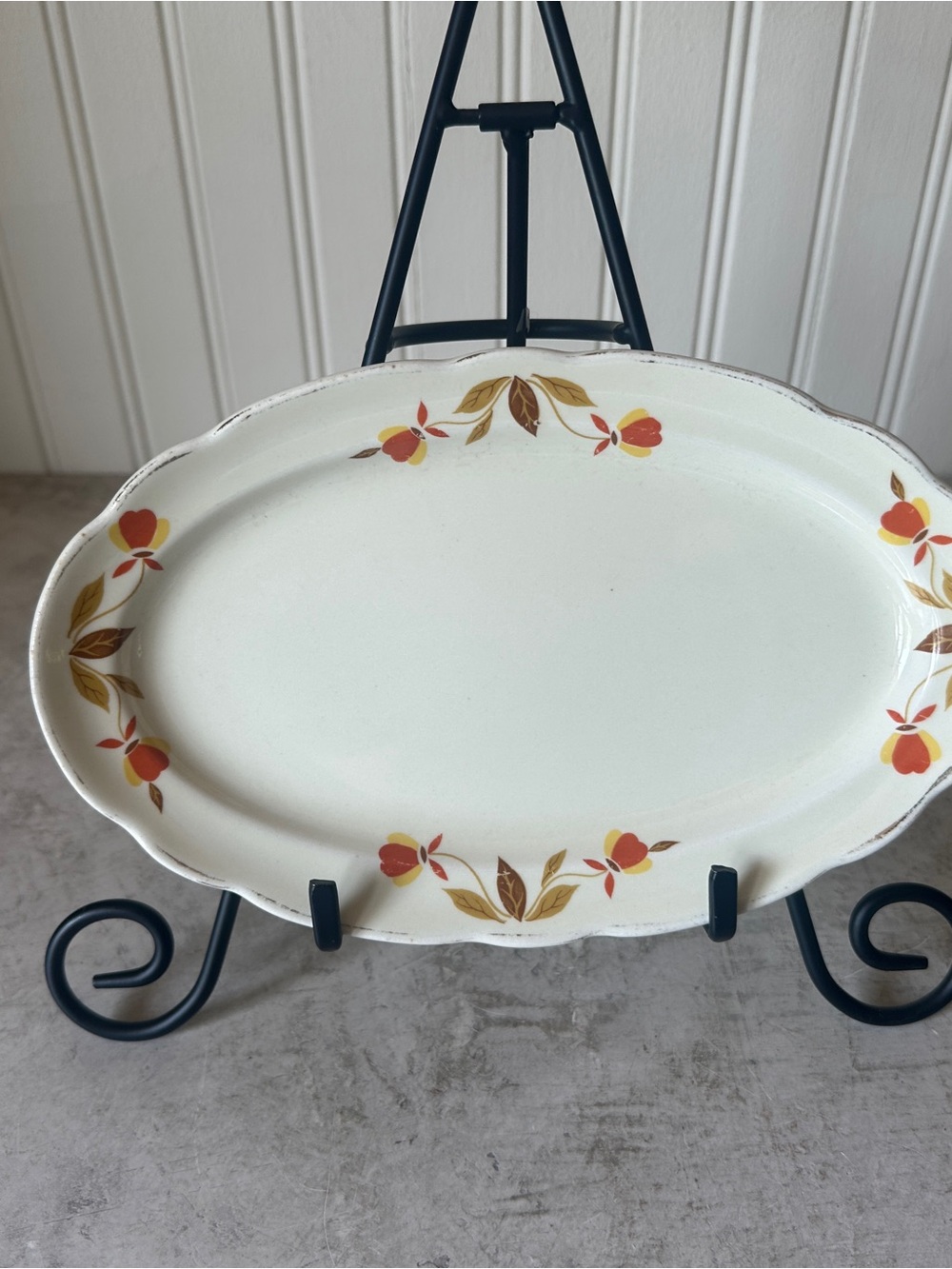 Hall China Autumn Leaf Under Plate For Gravy Boat Small Tray Platter 8.75”